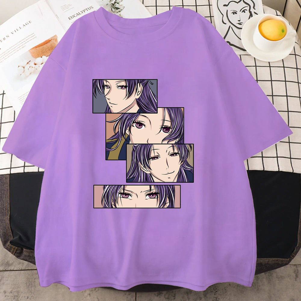 Casual Anime Graphic Printed T-Shirt