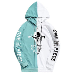 Trendy Anime Graphic Print Color Block Loose Hoodie