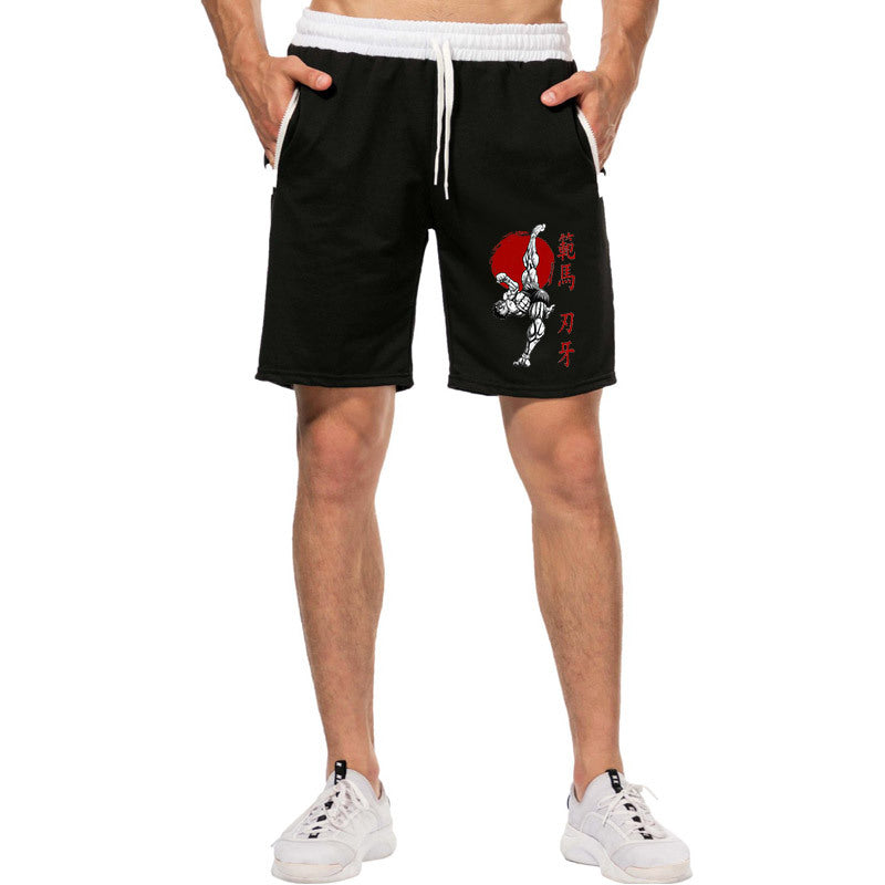 Men's Baki Anime Casual Loose Shorts