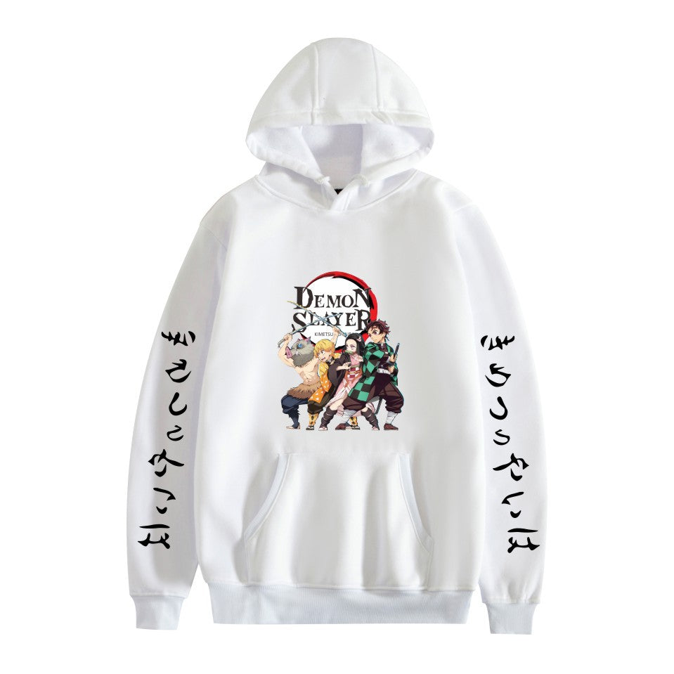 Casual Anime Printed Pullover Loose Hoodie