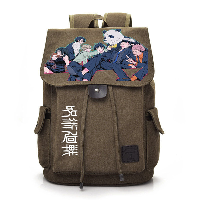 Retro Anime Canvas Schoolbag Backpack