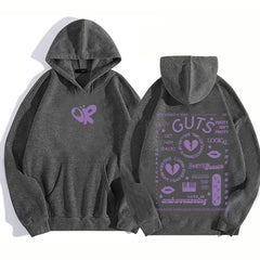 Casual Guts Olivia Printed Loose Hoodie