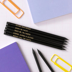 5 Funny Nurse Teacher Themed Pencil Set