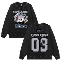 Vintage SKZ Number Crew Neck Wash Sweatshirt