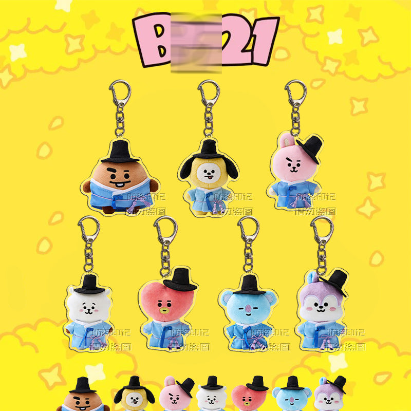 BANGTAN Cartoon Doll Pendant Acrylic Keychain
