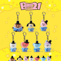 BANGTAN Cartoon Doll Pendant Acrylic Keychain