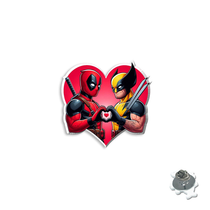 Deadpool and Wolverine Brooch Badge