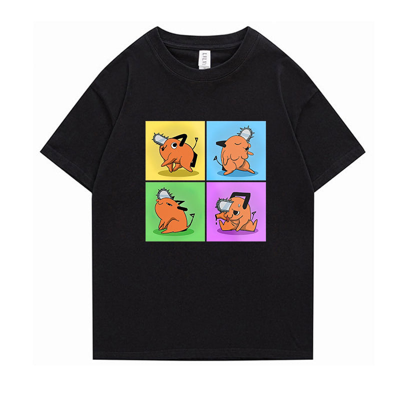 Unisex Pochita Anime Short Sleeve T-Shirt