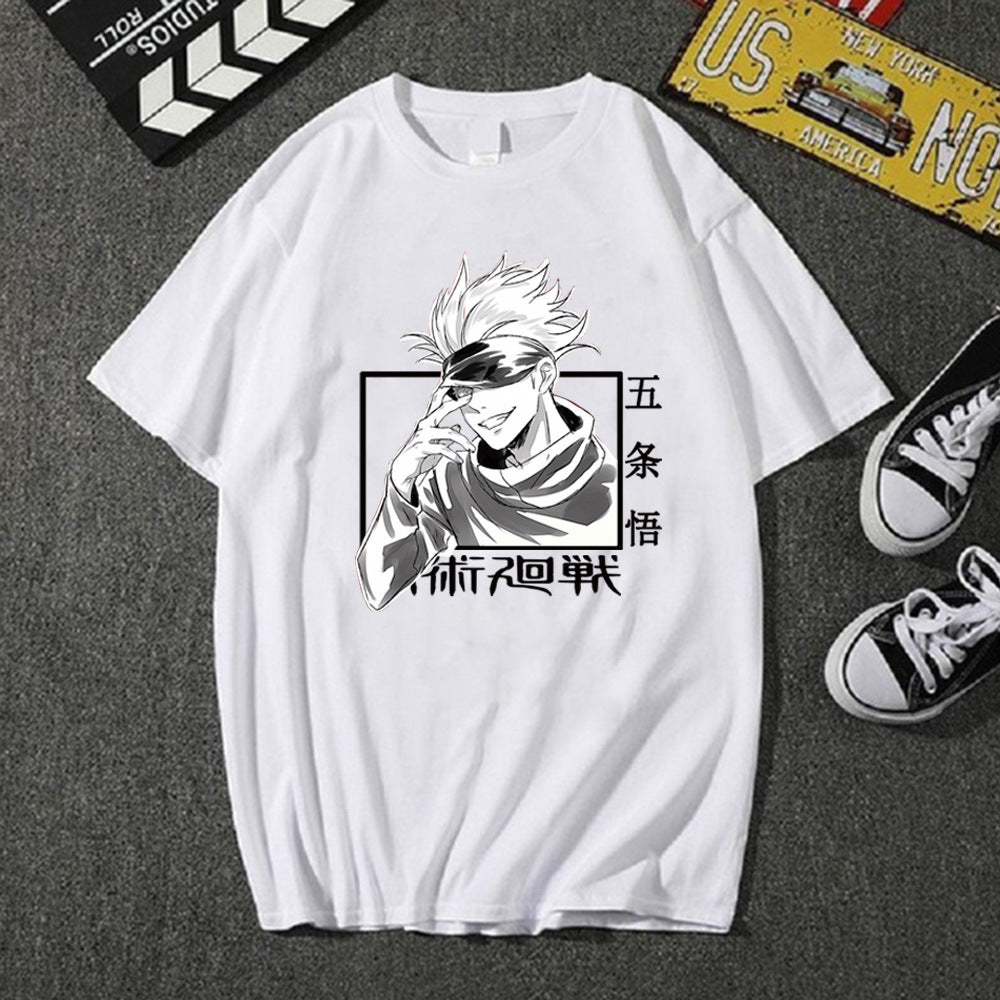 Unisex Anime Gojo Summer Short Sleeve T-Shirt