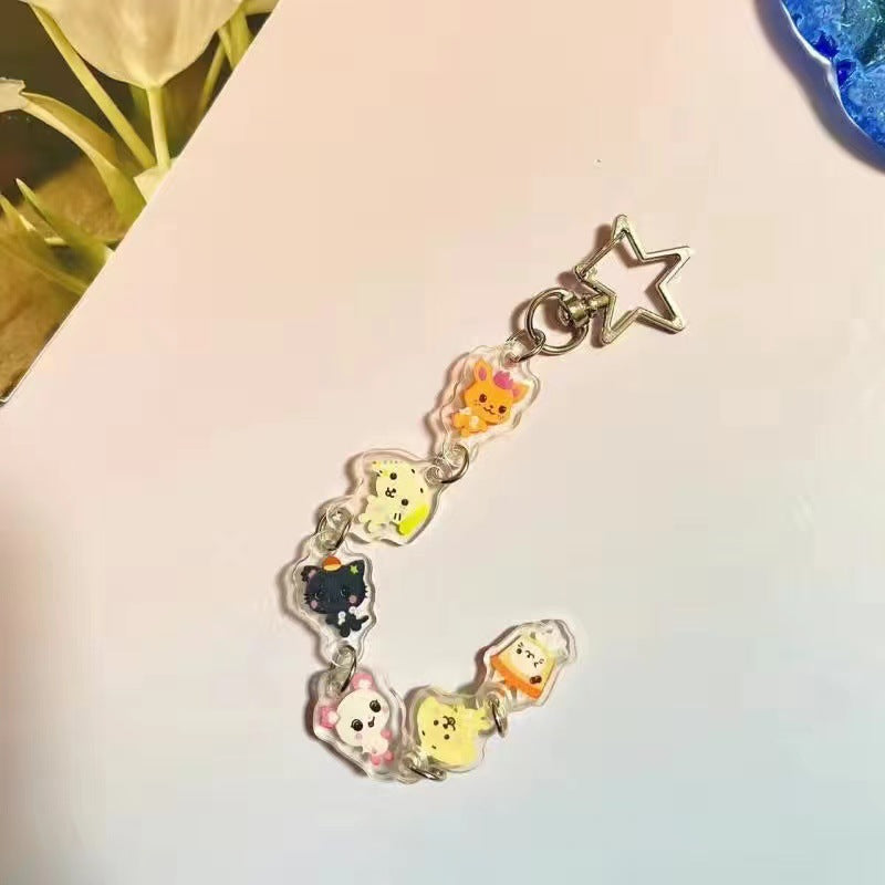 Kpop Double-sided Cartoon Pendant Keychain
