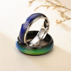 Stainless Steel Color-changing Anime Ring