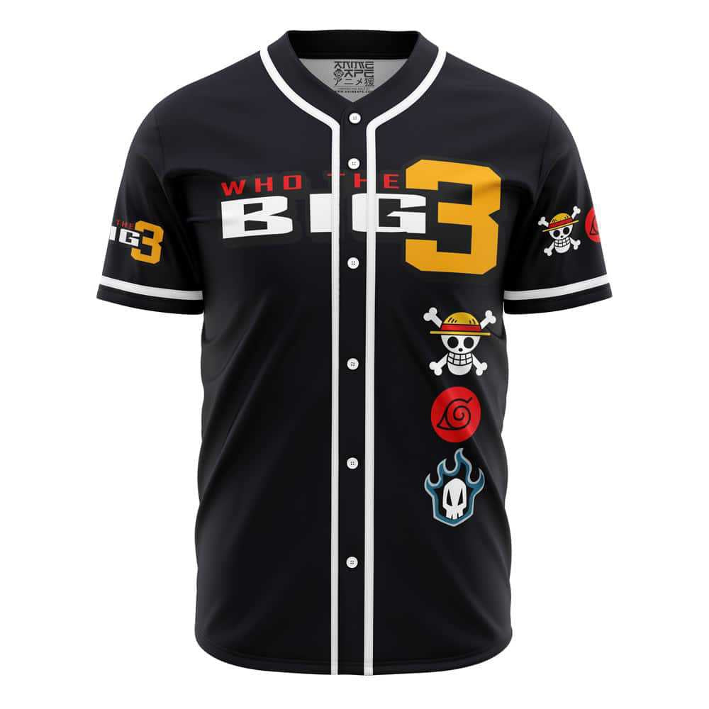 Cool The Big 3 Digital Printed Baseball Jersey Short Sleeved Shirt