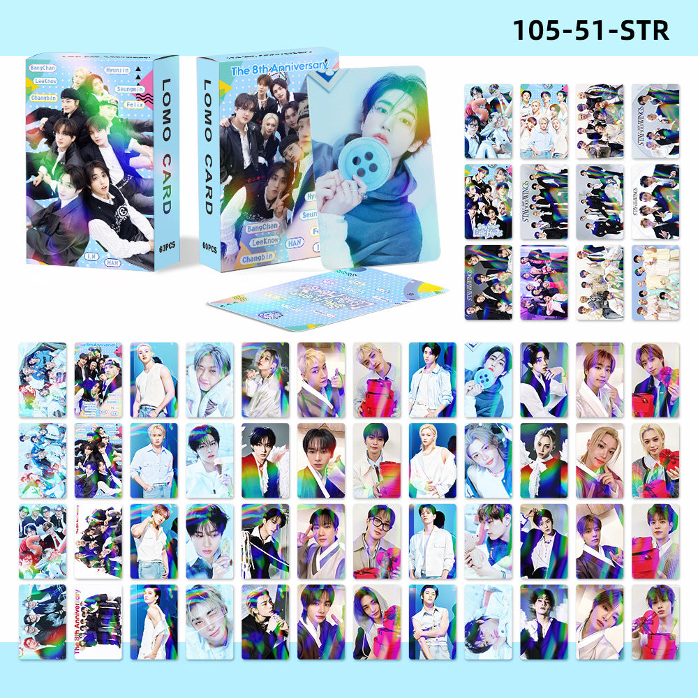60PCS SKZ 8th Anniversary with STAY Holographic Photocard