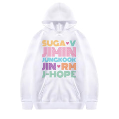 Casual SUGA JIMIN Printed Pullover Hoodie