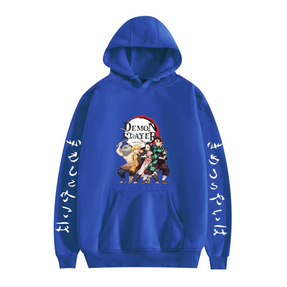 Casual Anime Printed Pullover Loose Hoodie