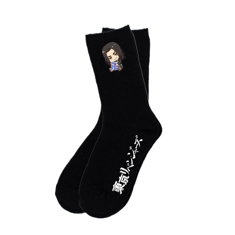 Tokyo Anime Print Sports Socks