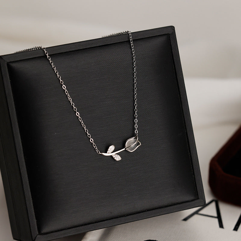 S925 Silver Tulip Necklace