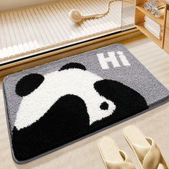 Panda-shaped Bathroom Absorbent Floor Mat