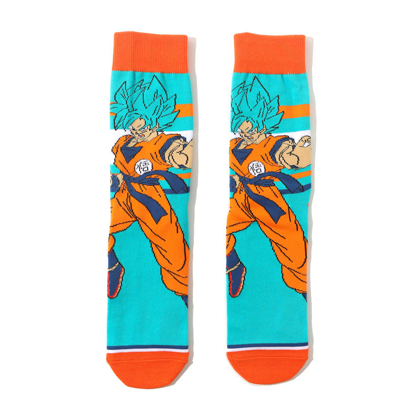 Trendy Anime Cotton Medium Tube Socks