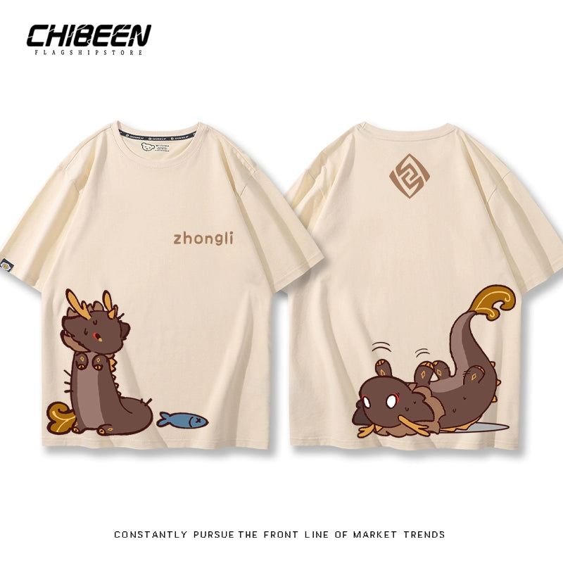 ZhongLi Game Print Short-sleeved T-shirt