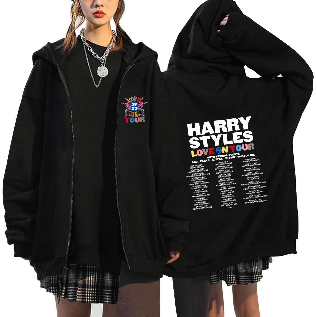 Lovely Girls Love on Tour Graphic Zip Up Hoodie