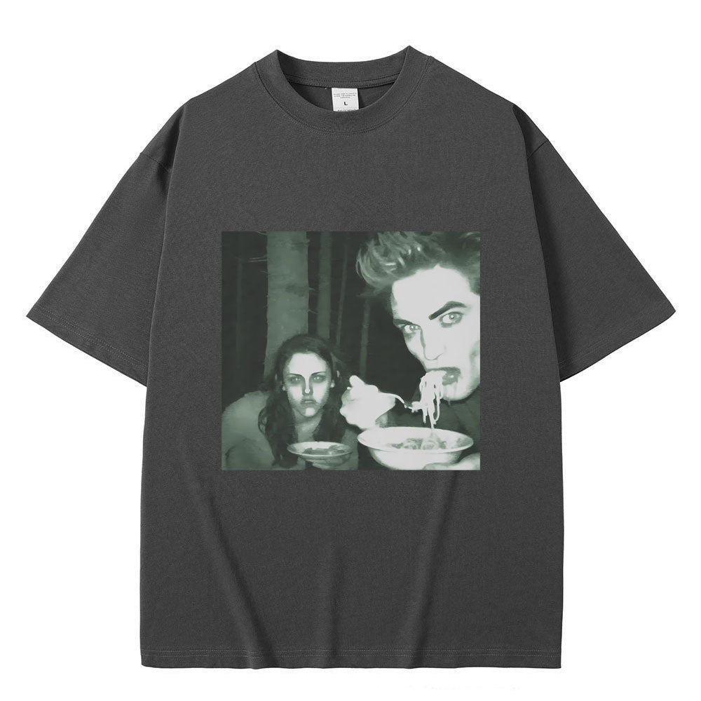 Funny Twilight Edward and Bella Pattern Tee