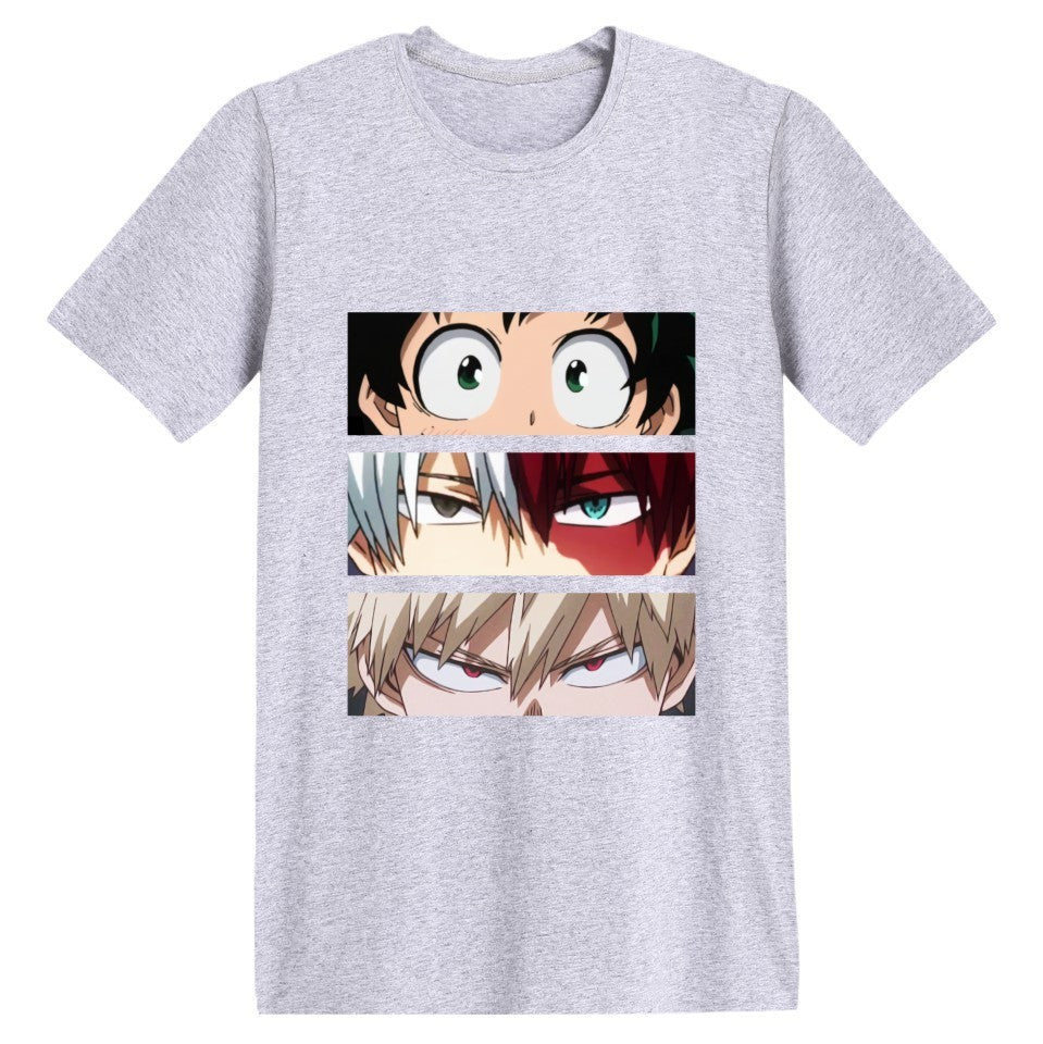 Unisex Anime Pattern Print Short Sleeve T-Shirt