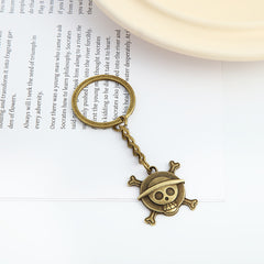 Retro Skull Logo Keychain Pendant