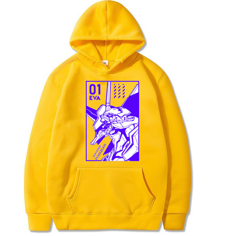 Unisex EVA Ayanami Print Loose Hoodie