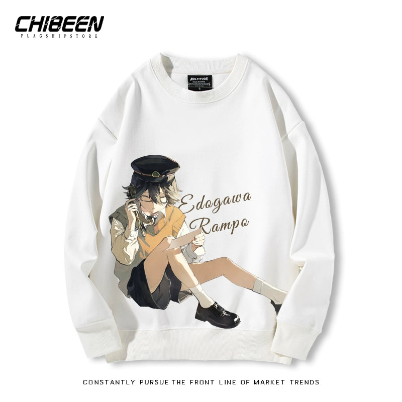 Unisex Anime Round Neck Cotton Sweatshirt
