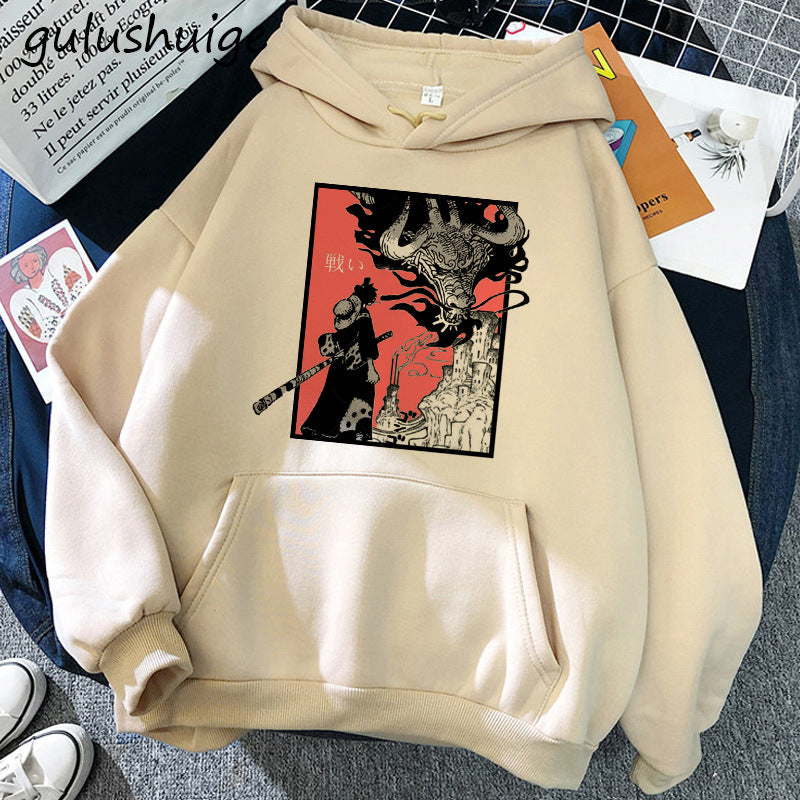 Zoro Printed Casual Pullover Hoodie
