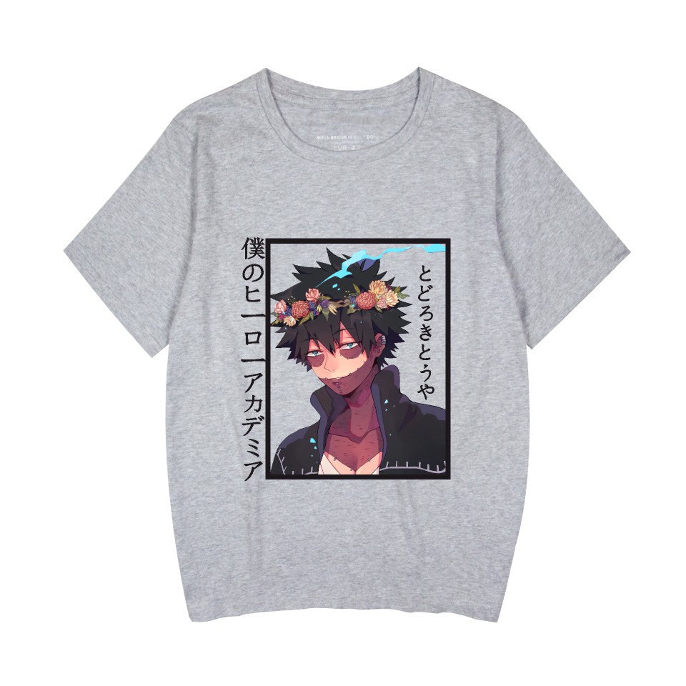 Unisex Anime Printed Casual Crew Neck T-shirt