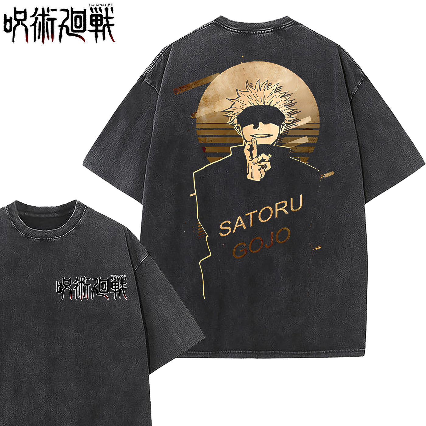 Retro Anime Washed Loose Cotton T-Shirt