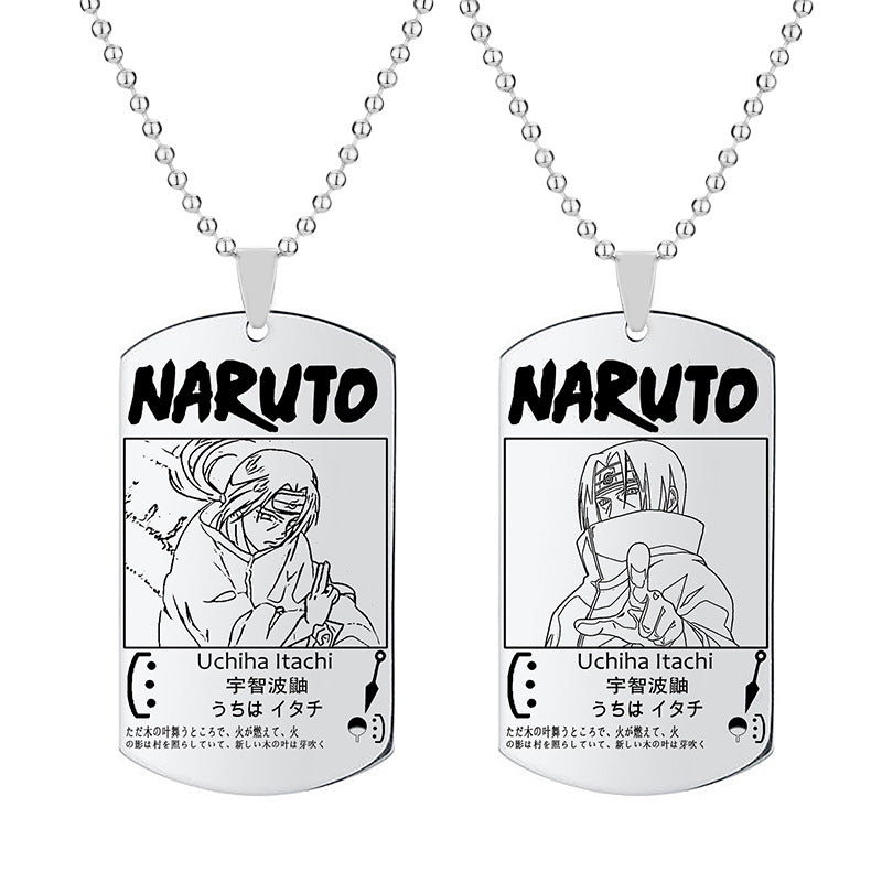 Trendy Sasuke Tag Pendant Necklace