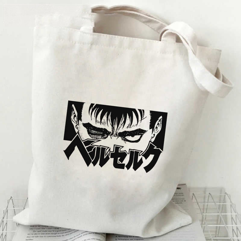 Anime Printed Canvas Shoulder Bag