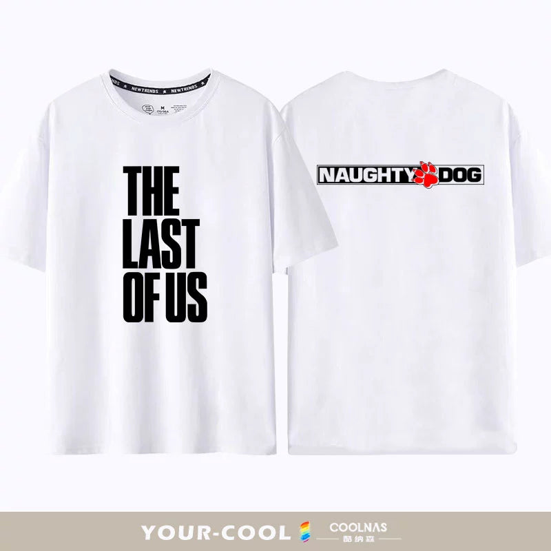 Trendy Game Logo Short Sleeve Cotton T-Shirt