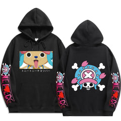 Unisex Cute Chopper Printed Loose Hoodie