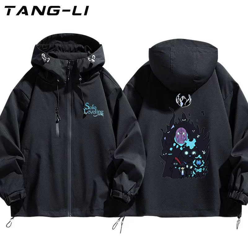 Men's Anime Graphic Print Hooded Jacket