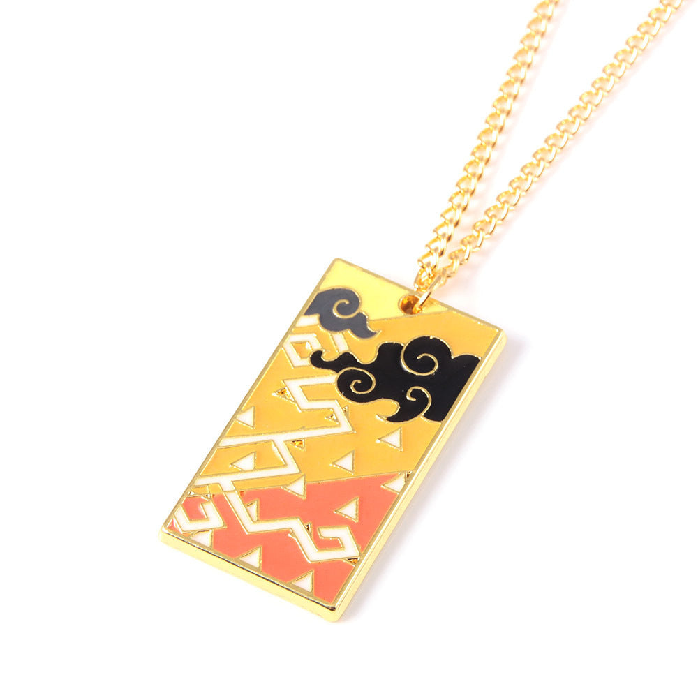 Chic Anime Tanjiro Metal Pendant Necklace