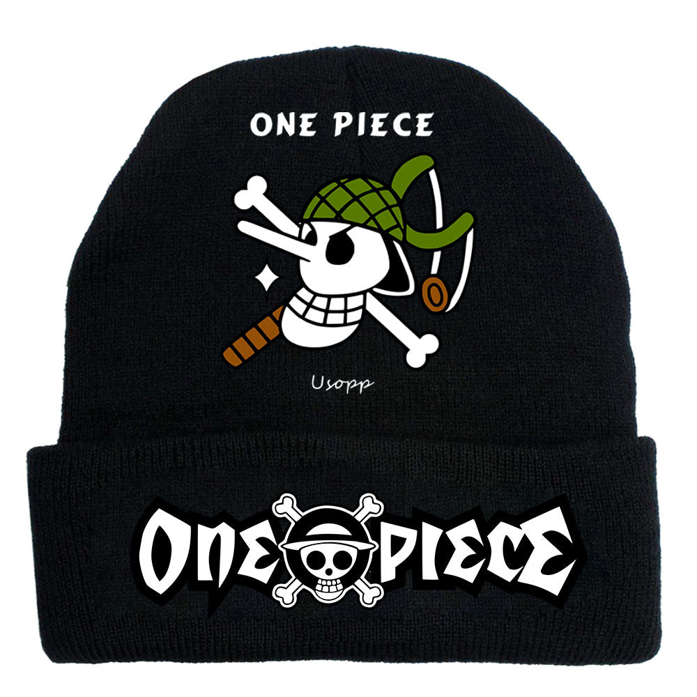 Trendy Luffy Print Knitted Hat