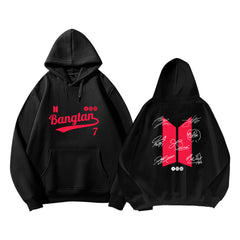BANGTAN WORLD TOUR Number Print Hoodie Top