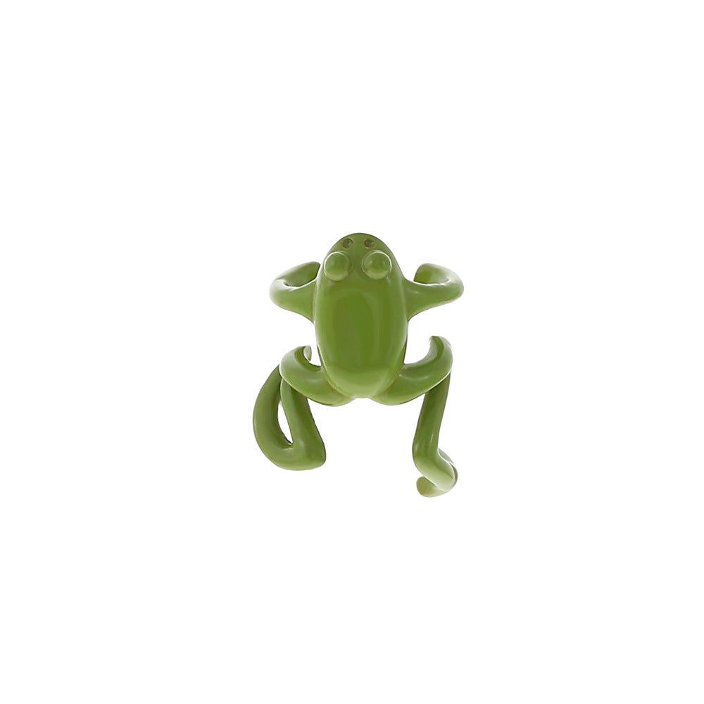 Retro Funny Frog Ear Clips Earrings