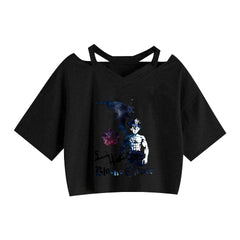 Girls' Anime Print Summer Crop Top
