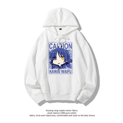 Casual Anime Bocchi Print Loose Hoodie