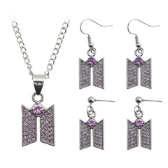Creative BANGTAN Pendant Necklace Bracelet Earrings