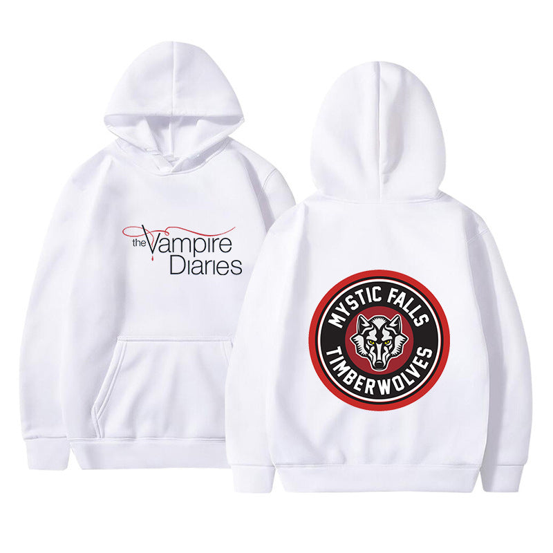 TVD Logo Printed Casual Hoodie