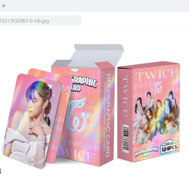124pcs KPOP Holographic Cards