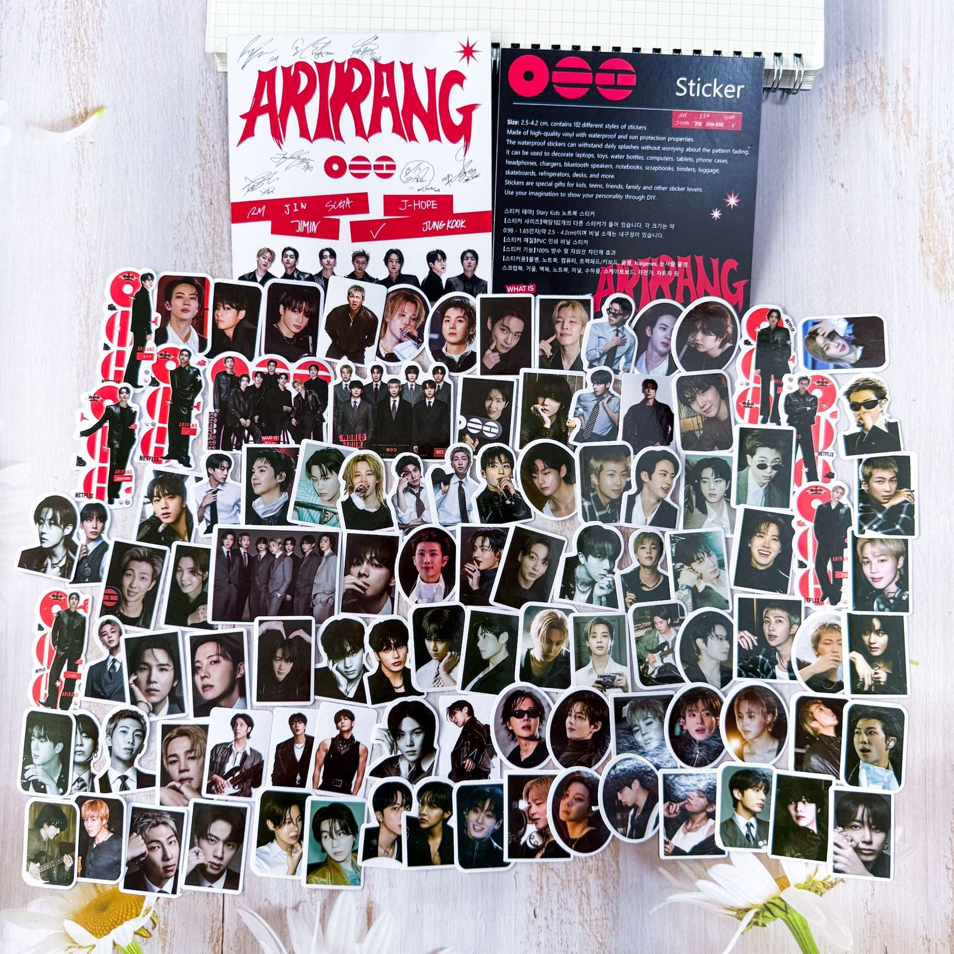 Ariyan Sticker 102PCS BANGTAN Album ARIRANG Stickers – TTAesthetic