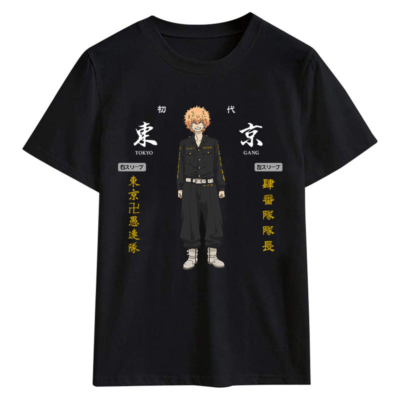 Unisex Anime Tokyo Graphic Print T-shirt
