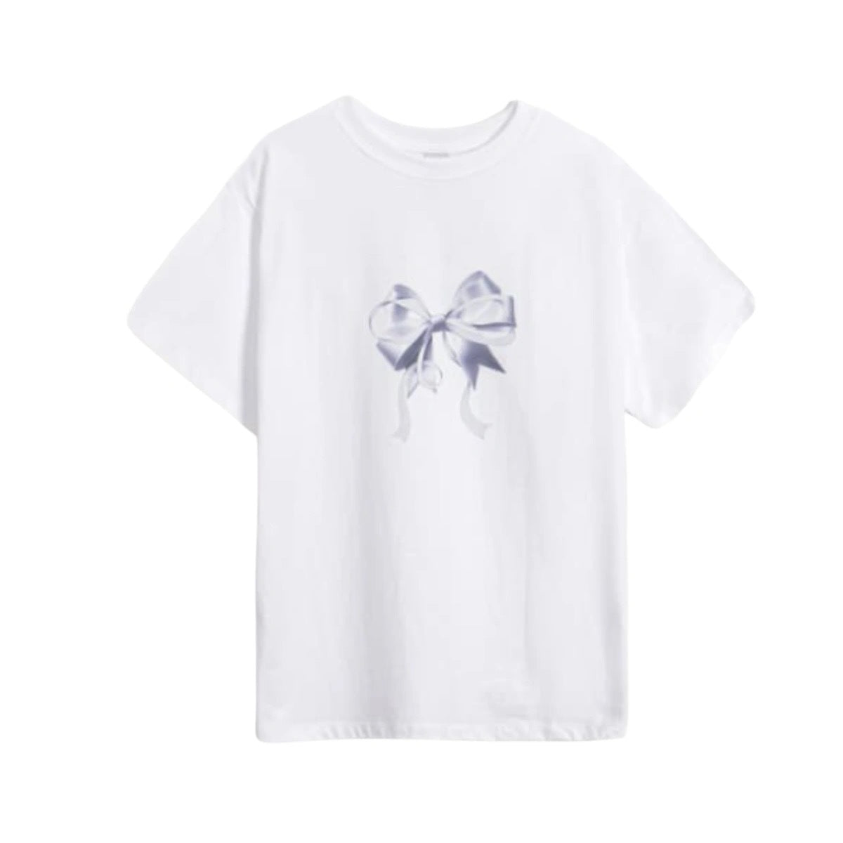Cute Kpop Bowknot Short Sleeve Tee